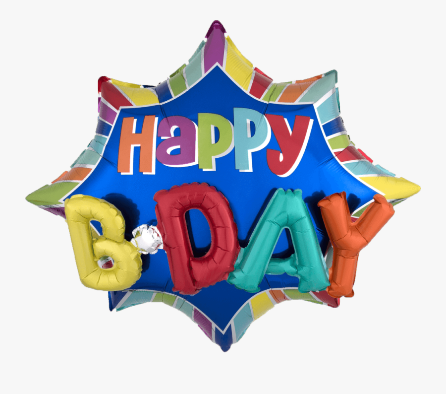 Happy Birthday Burst 3d Bday - Inflatable, Transparent Clipart