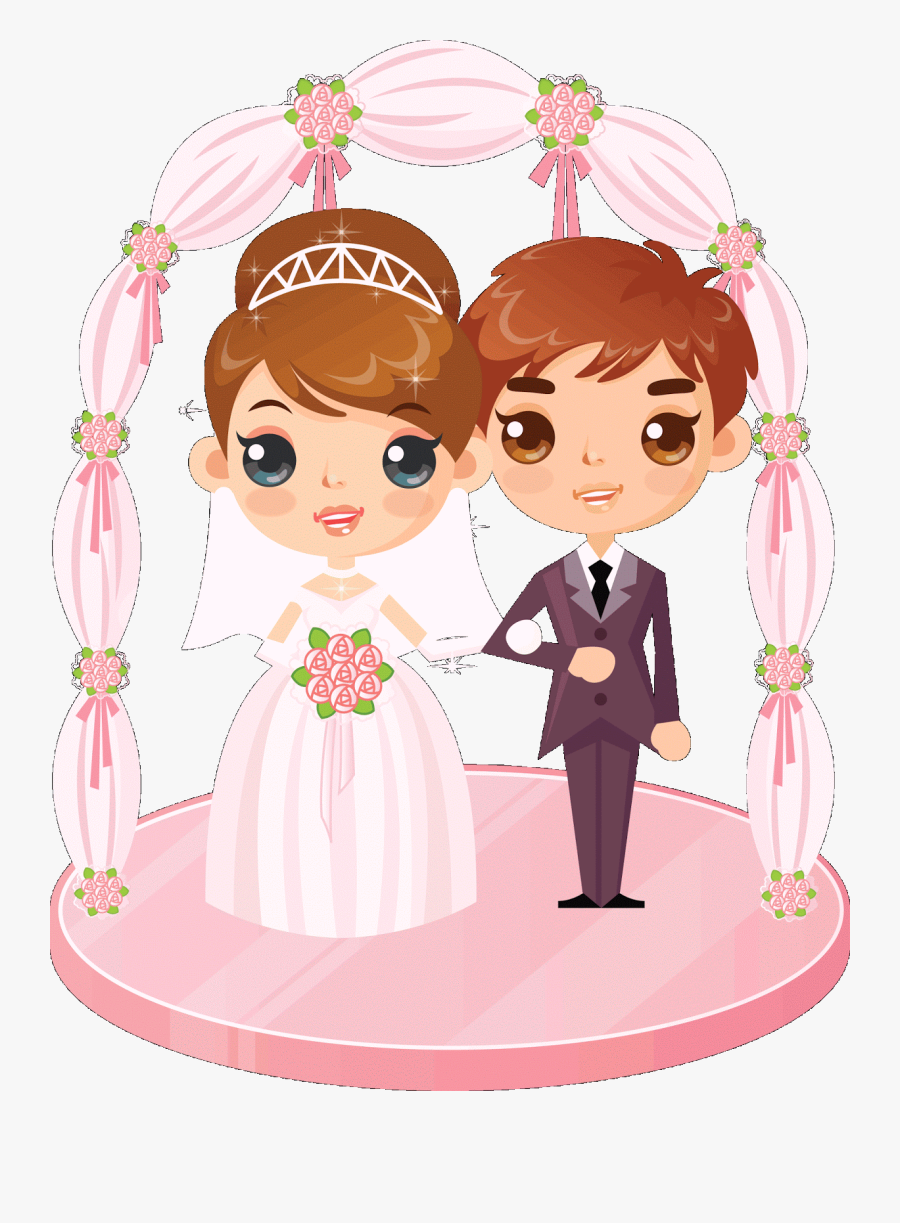 Happy Toon Couple - Marriage Animation, Transparent Clipart