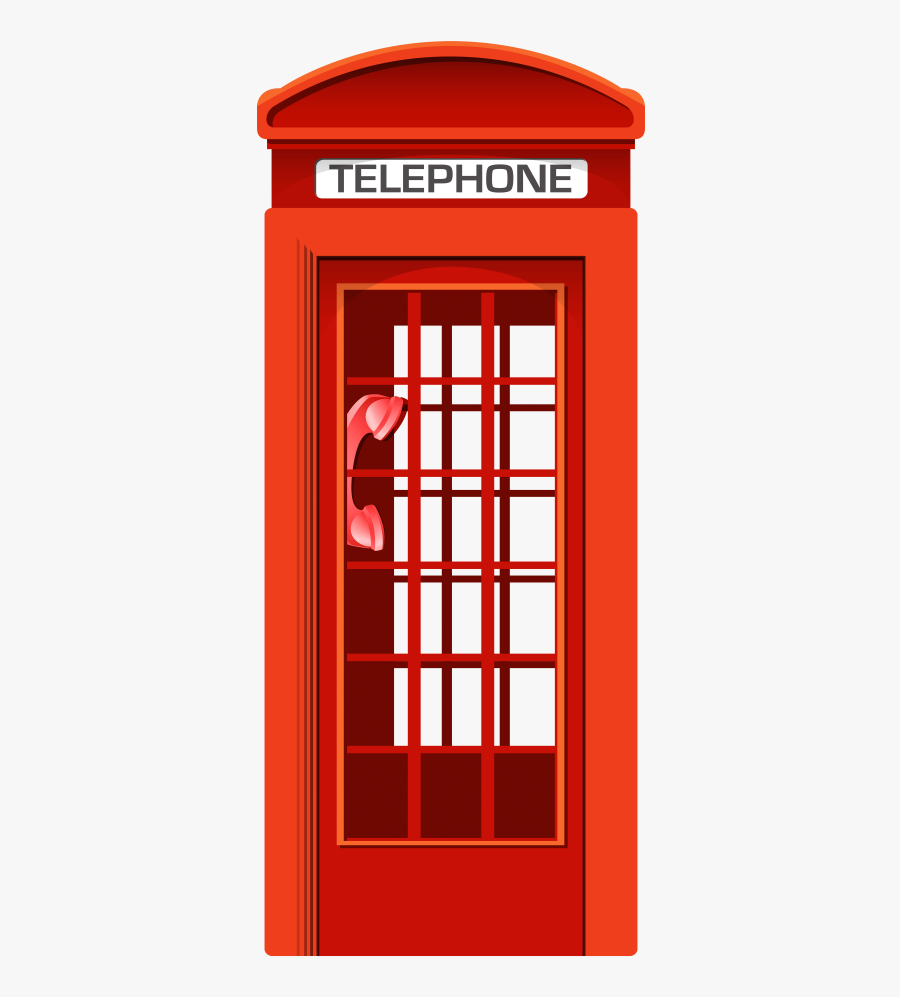 Red Telephone Box Clipart, Transparent Clipart