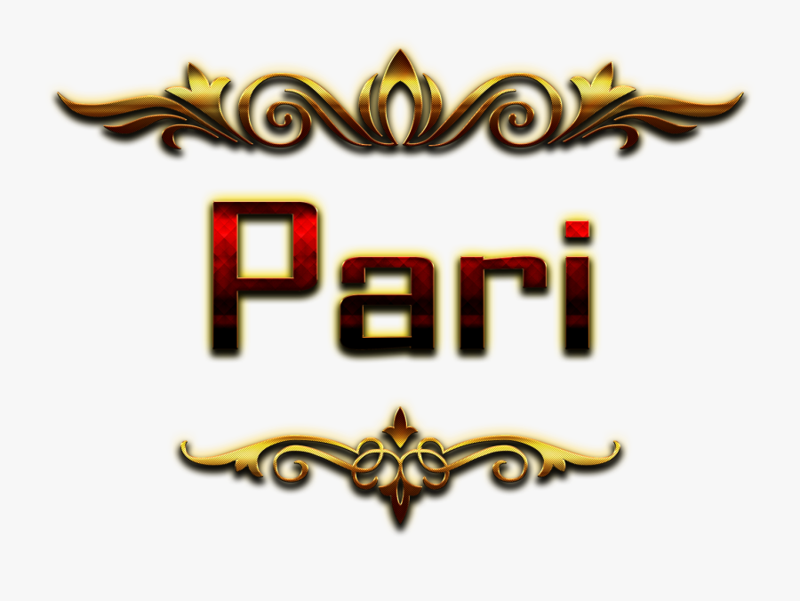 Pari Decorative Name Png, Transparent Clipart
