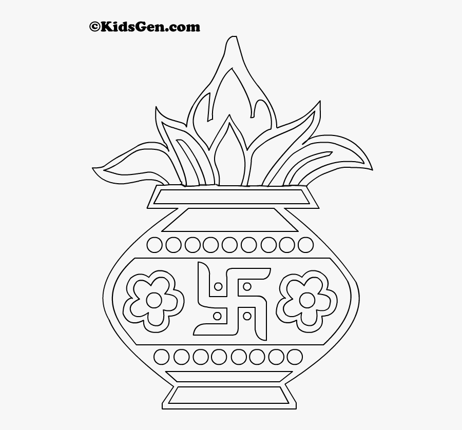 Free Download Images To Color Printable - Drawing Article On Diwali, Transparent Clipart