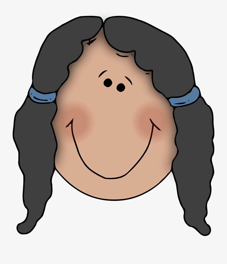 Cartoon Girl Face Clipart, Transparent Clipart