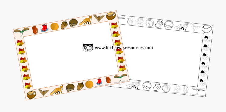 Autumn Border Paper, Transparent Clipart
