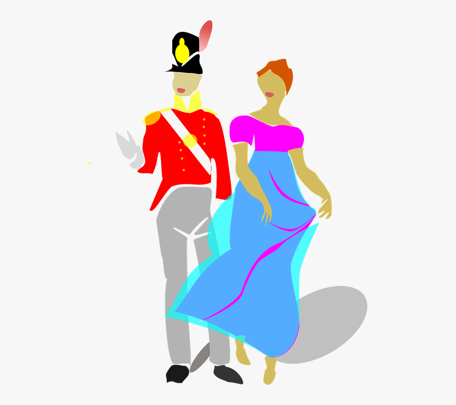 Pari, Mies, Nainen, Puku, Draama, Mekko, Gown, Historia - Costume Clipart Theater, Transparent Clipart