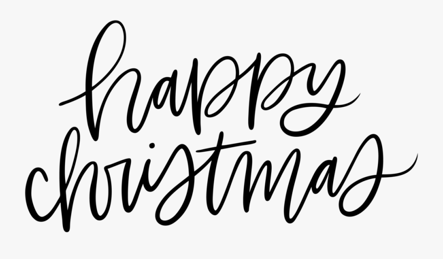Kbecca Happychristmas Overlay Black Png Download Calligraphy - Calligraphy, Transparent Clipart