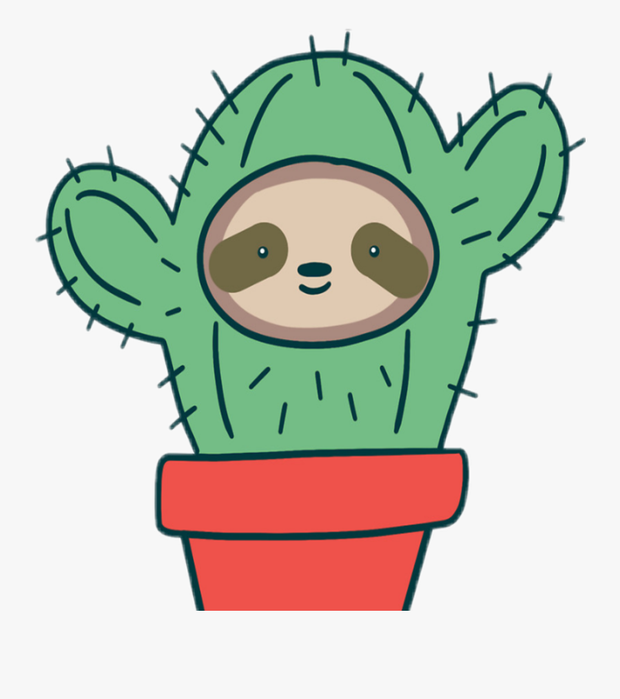Clipart Sloth And Cactus, Transparent Clipart