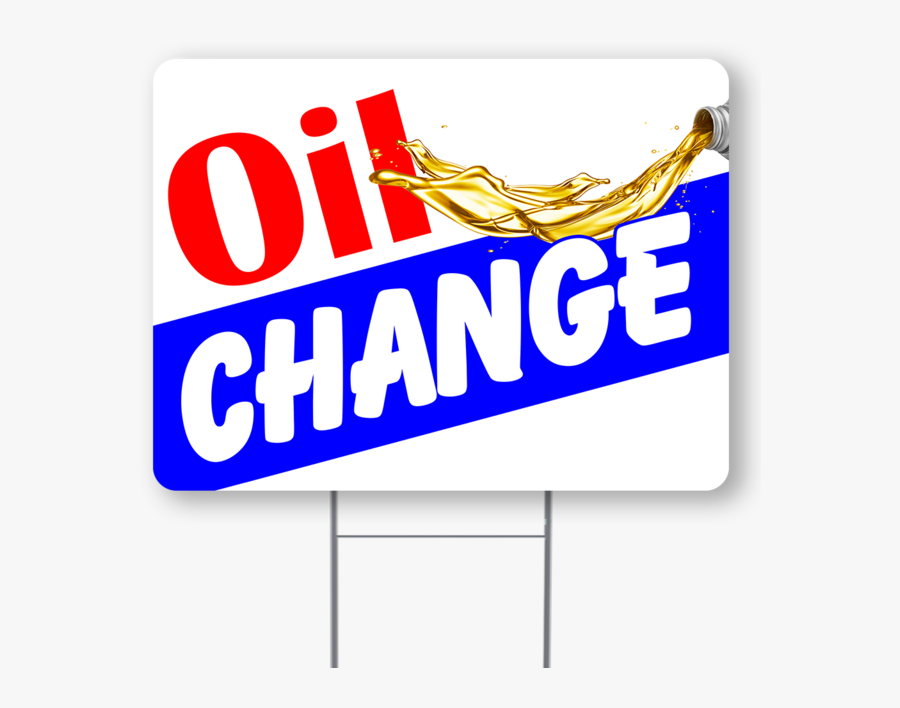 Oil Change Inch Sign With Display Options - Graphic Design, Transparent Clipart