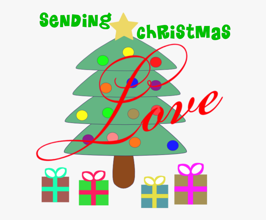 Transparent How To Create Digital Clipart - Cartoon Christmas Tree With Presents, Transparent Clipart