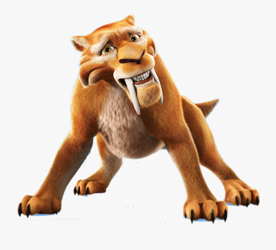 Ice Age Png - Sabre Tooth Tiger Cartoon, Transparent Clipart