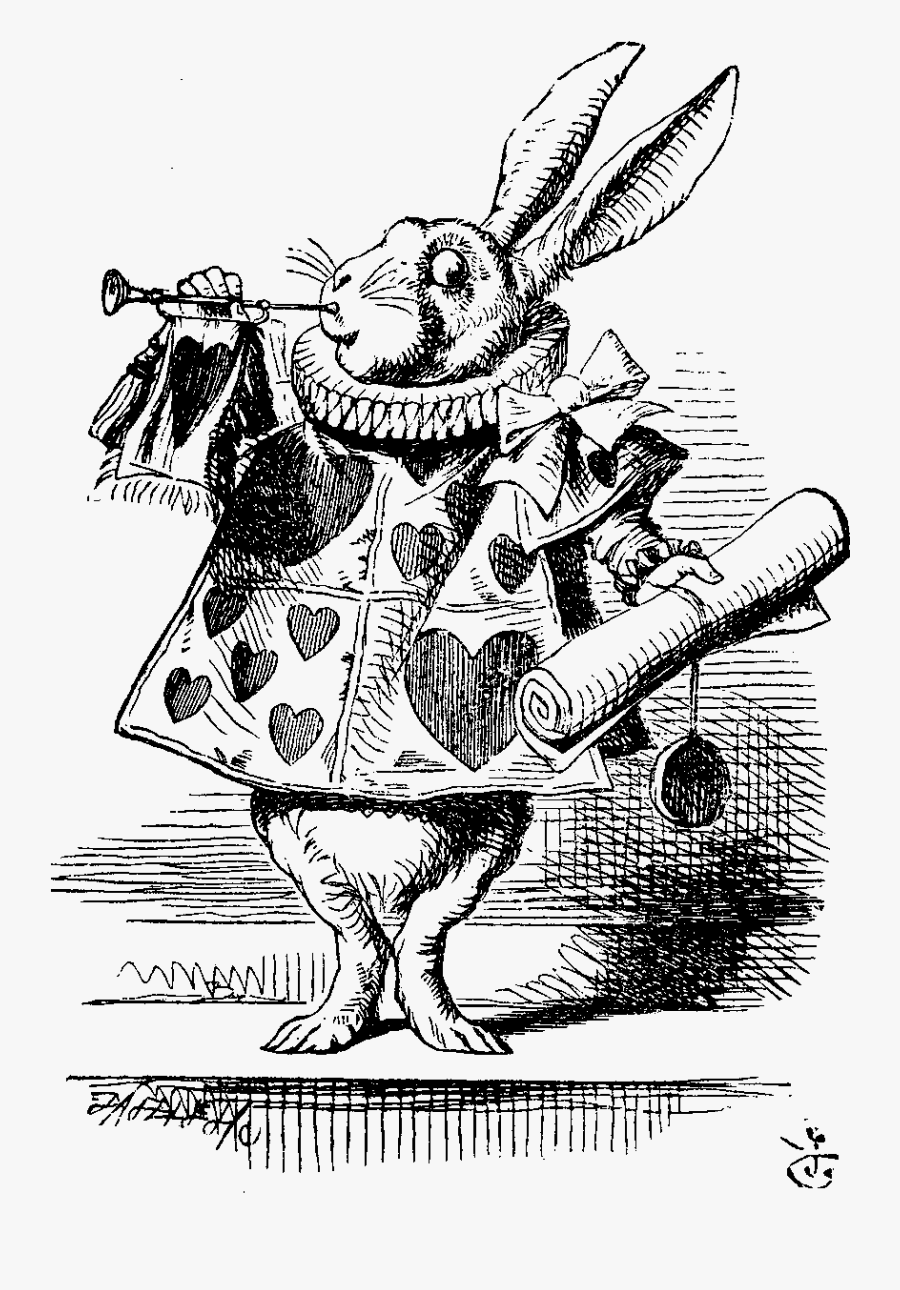 Writin Nerdy Book Review - White Rabbit Alice In Wonderland Original, Transparent Clipart
