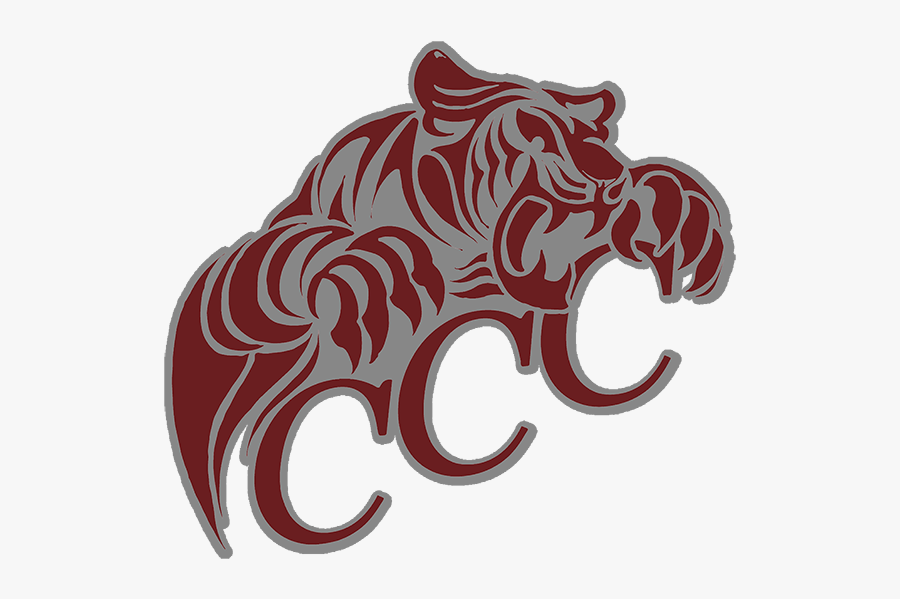 Athletic Logo Maroon Gray Border-small - Tiger, Transparent Clipart
