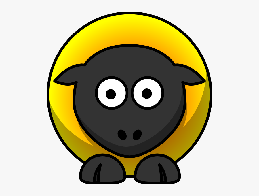 Fat Cartoon Sheep, Transparent Clipart