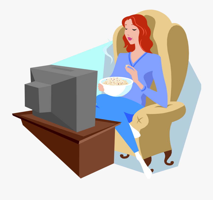 Clip Art Banner Library Stock - Watching Tv Png, Transparent Clipart