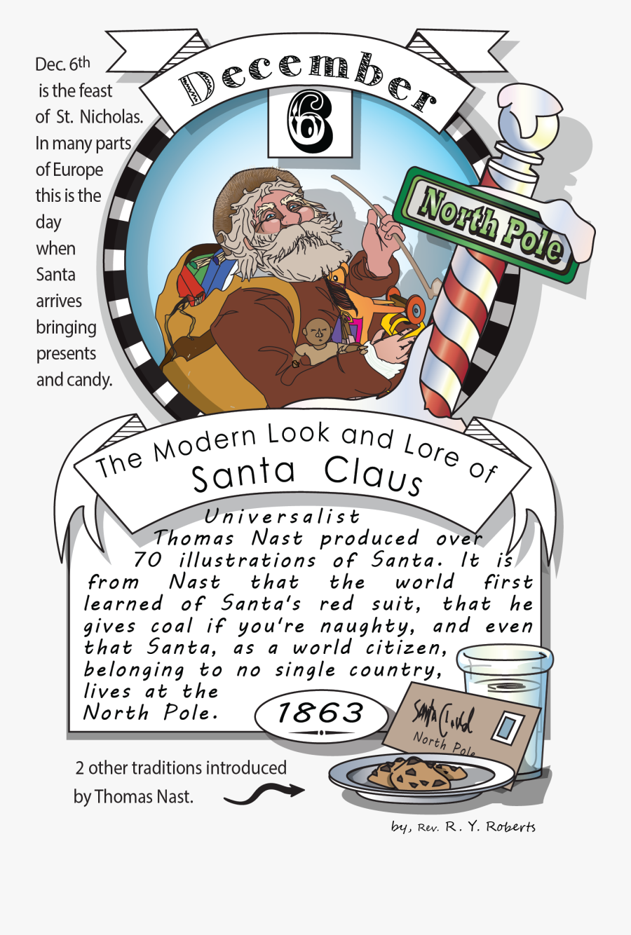 December Sixth, The Modern Look And Lore Of Santa Claus - December 2 Ry Roberts, Transparent Clipart