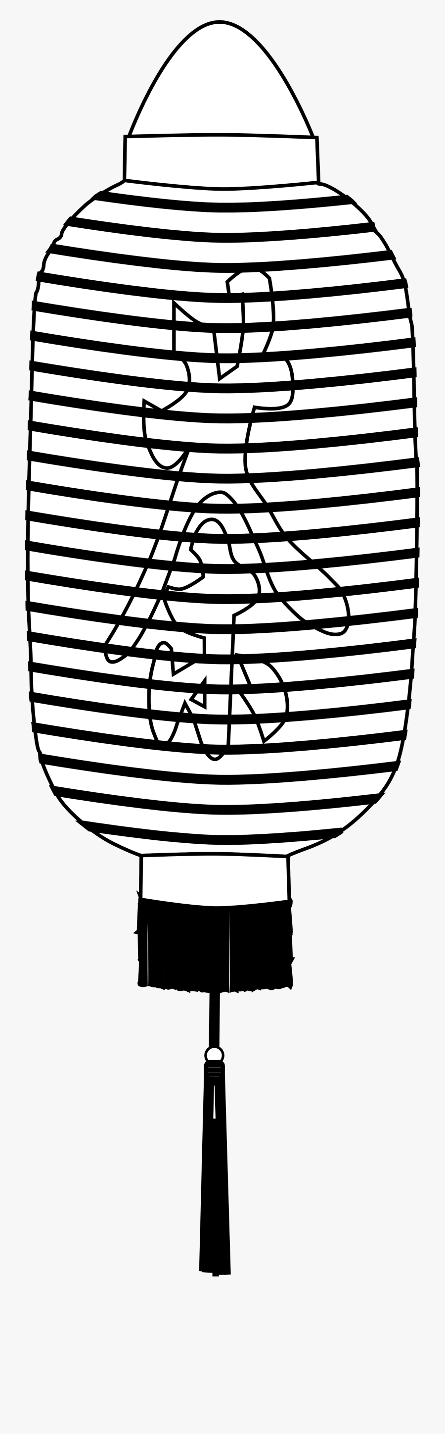 Hanging Chinese Lantern Clipart Black And White, Transparent Clipart