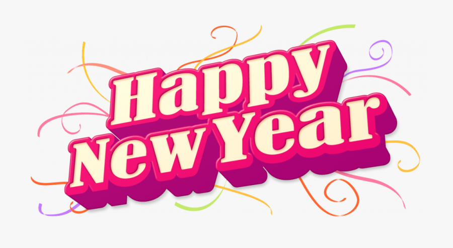 Typography Vector Happy New Year - Happy New Year Png, Transparent Clipart