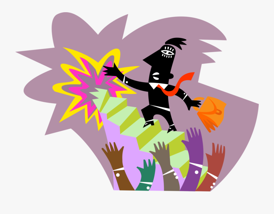 Vector Illustration Of Man Waving Goodbye To Co-workers - Retirement Party Clip Art, Transparent Clipart