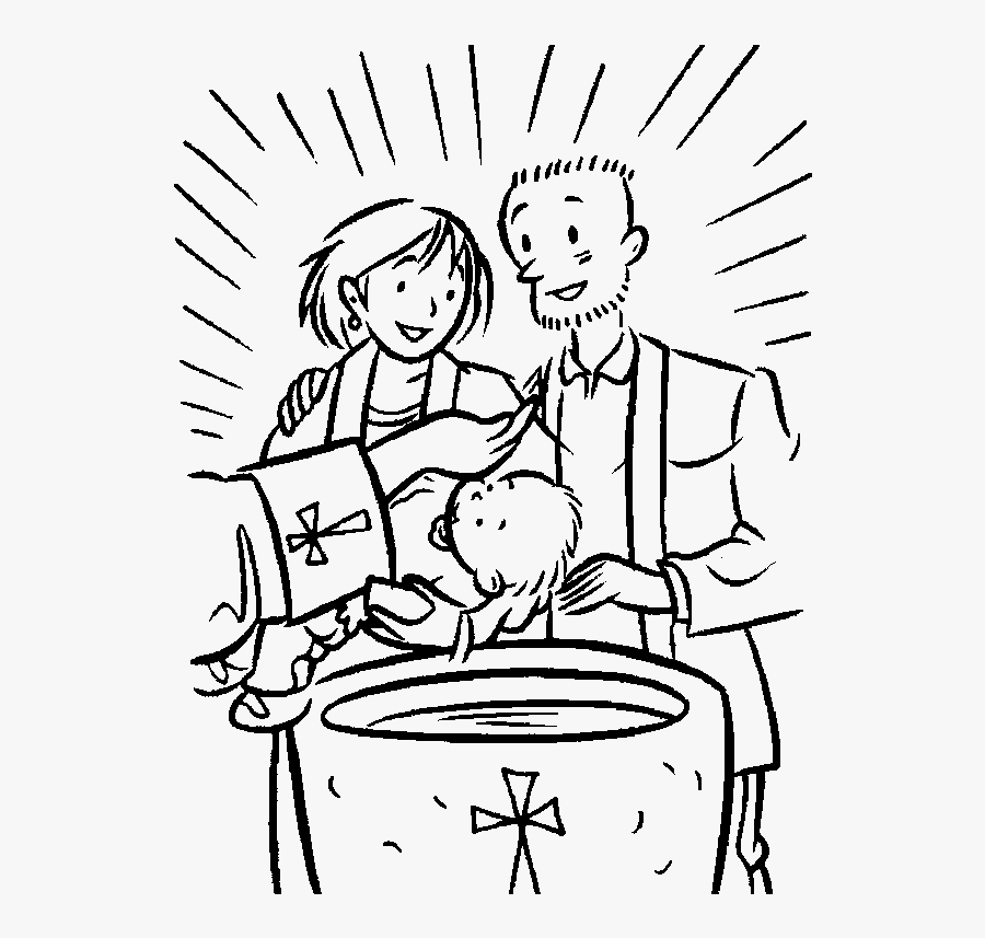 Holidays And Special Occasions - Baptism Coloring Pages, Transparent Clipart