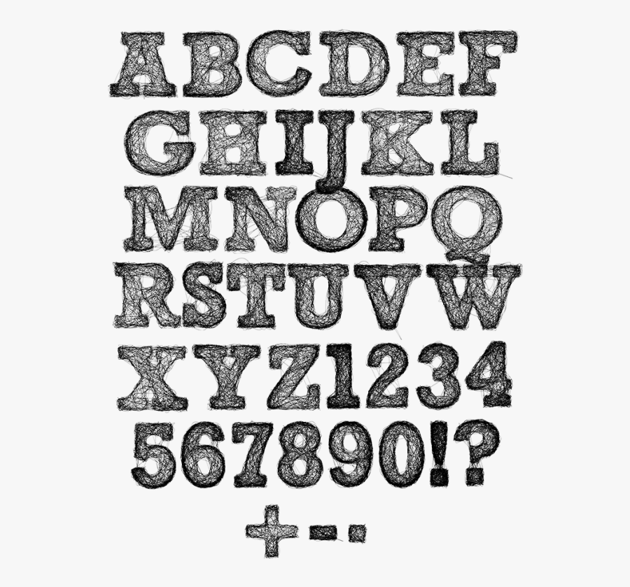 Pen Line Graphic Font - Illustration, Transparent Clipart