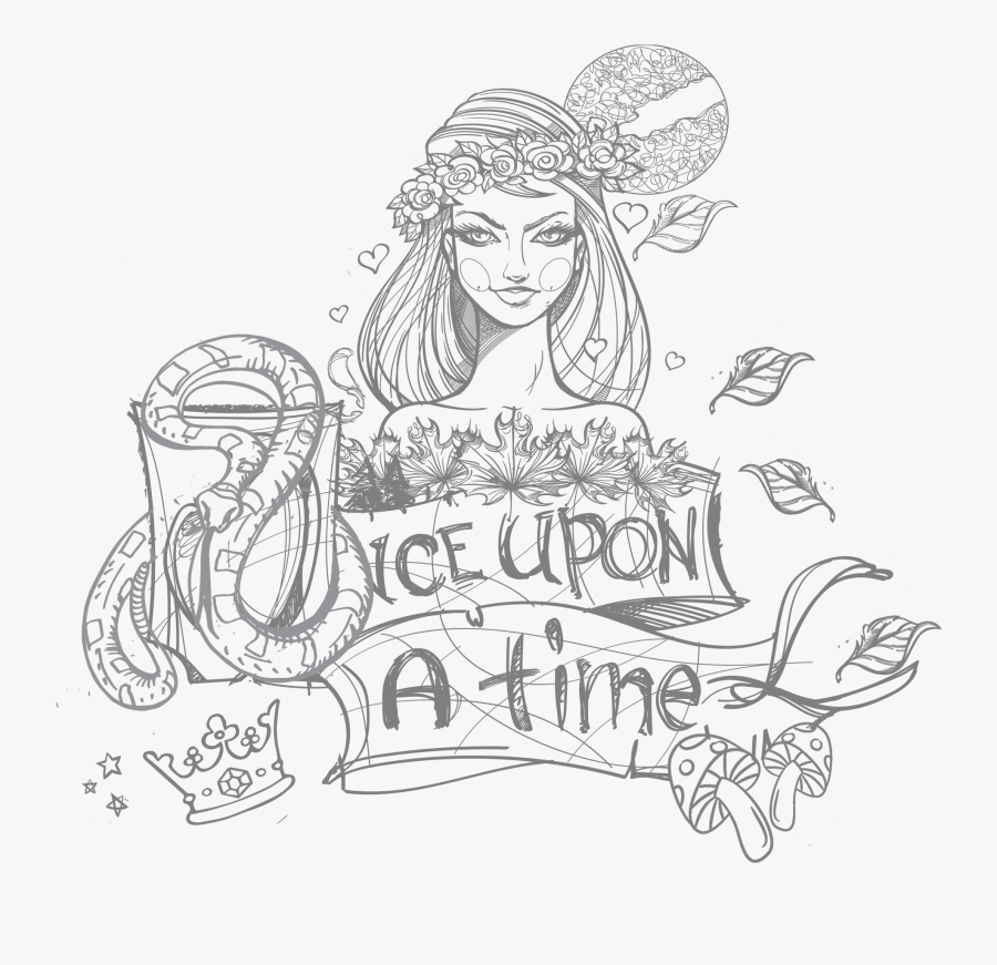 Fairy Tales Black And White, Transparent Clipart