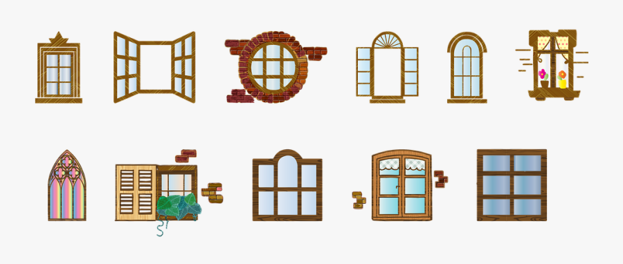 Windows, Glass, Bricks, Shutters, Church, Architecture, Transparent Clipart
