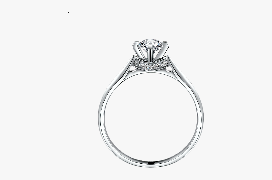 Three Stone Engagement Ring Profile, Transparent Clipart