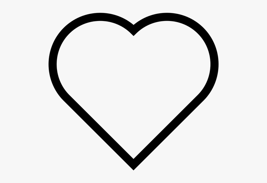 Little Heart Black And White, Transparent Clipart
