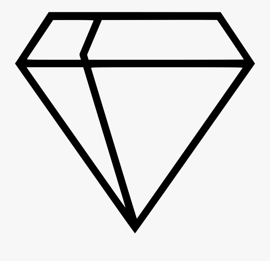 Png File Svg - Outline Of Diamond, Transparent Clipart