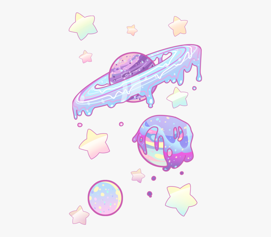 Planet Planets Galaxy Space Cartoon Pastel Stars Png Cute Free Transparent Clipart Clipartkey - galaxy cute roblox shirt template