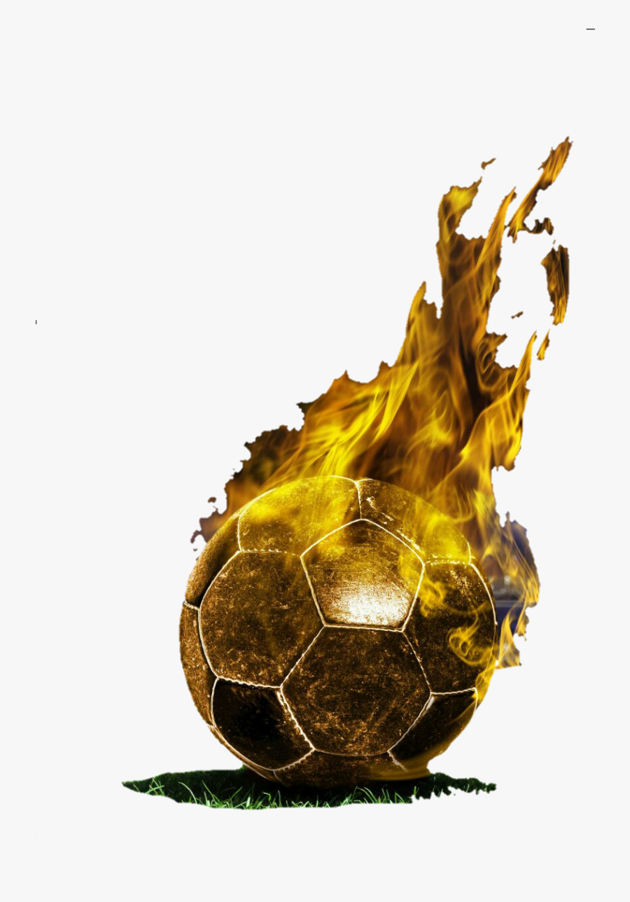 Transparent Soccer Ball On Fire Clipart - Gold Soccer Ball On Fire, Transparent Clipart