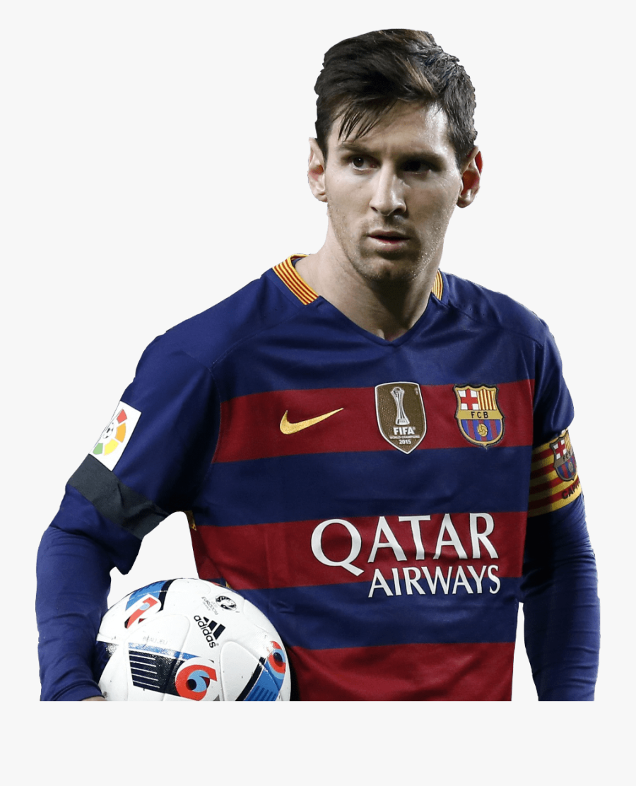 Transparent Lionel Messi Clipart - Barcelona Long Sleeve Jersey Qatar Airways, Transparent Clipart