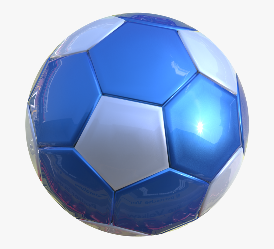 3d Soccer Ball Png Ball- - Blue Soccer Ball Transparent Background, Transparent Clipart