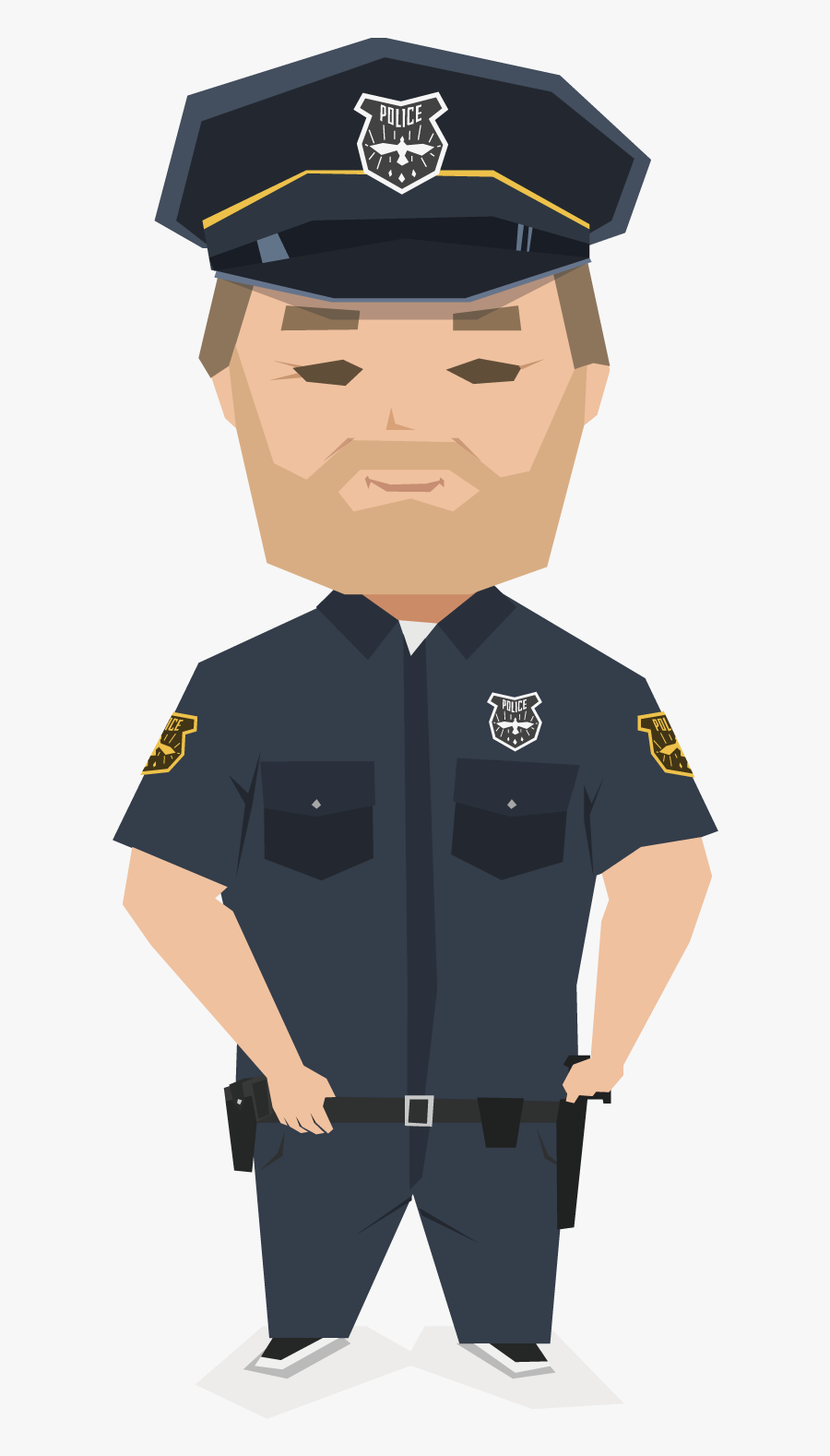 Police Officer Uniform Security Guard - Security Guard Long Handcuff, Transparent Clipart