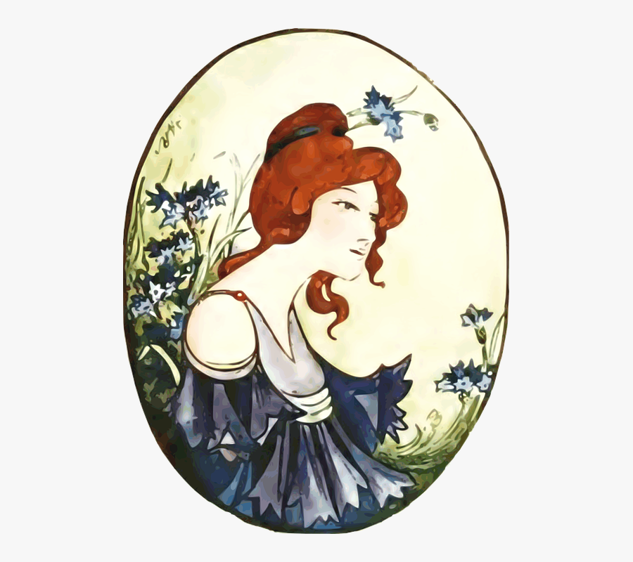 Transparent Vintage Girl Png - Porcelain, Transparent Clipart