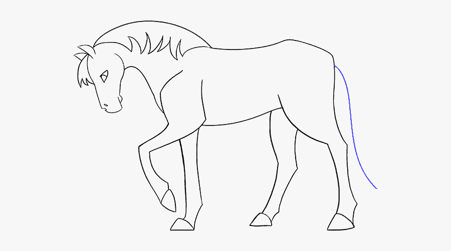 White Horse By Marauder - Simple Cartoon Horse Drawing, Transparent Clipart