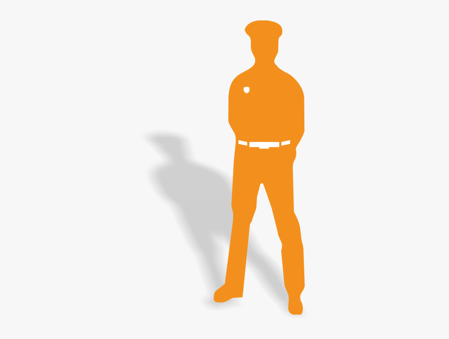 Security Guard Icon Orange, Transparent Clipart