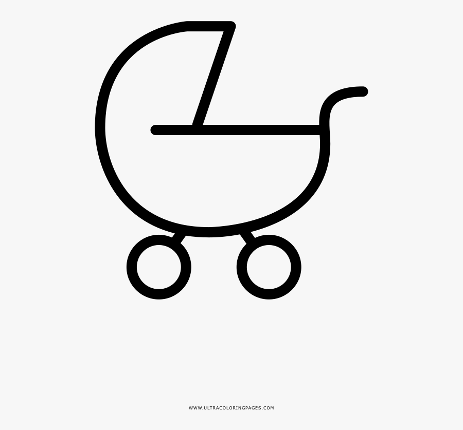 Baby Stroller Coloring Page - Child Symbolism, Transparent Clipart