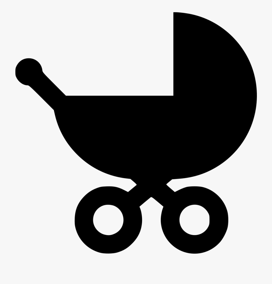Baby Stroller Silhouette, Transparent Clipart