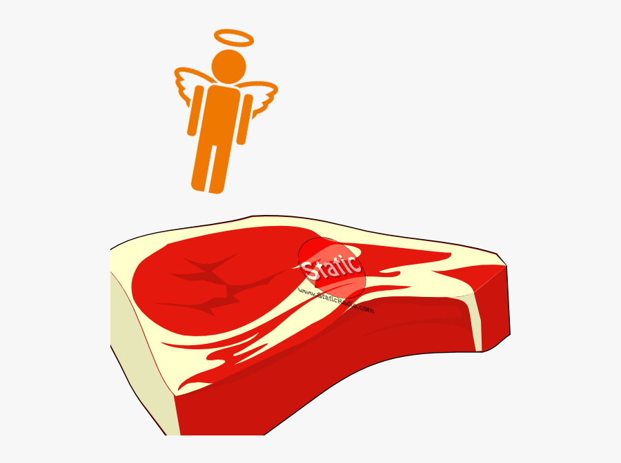 Steak-angel - Clip Art, Transparent Clipart