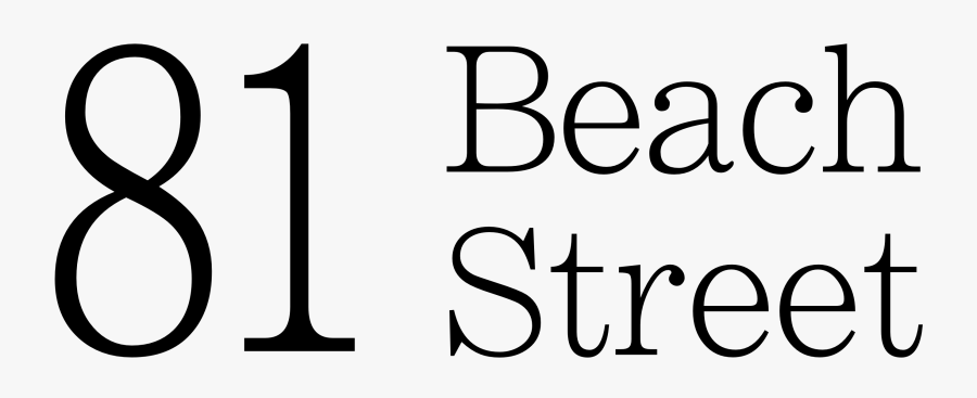 81 Beach Street Logo, Transparent Clipart