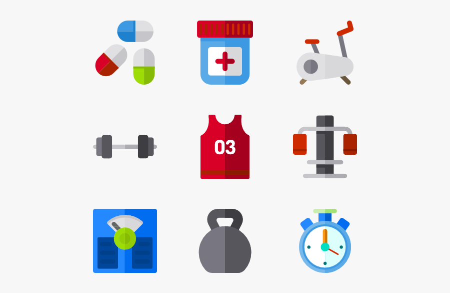 Icon Packs Vector - Gym Equipment Vector Png, Transparent Clipart