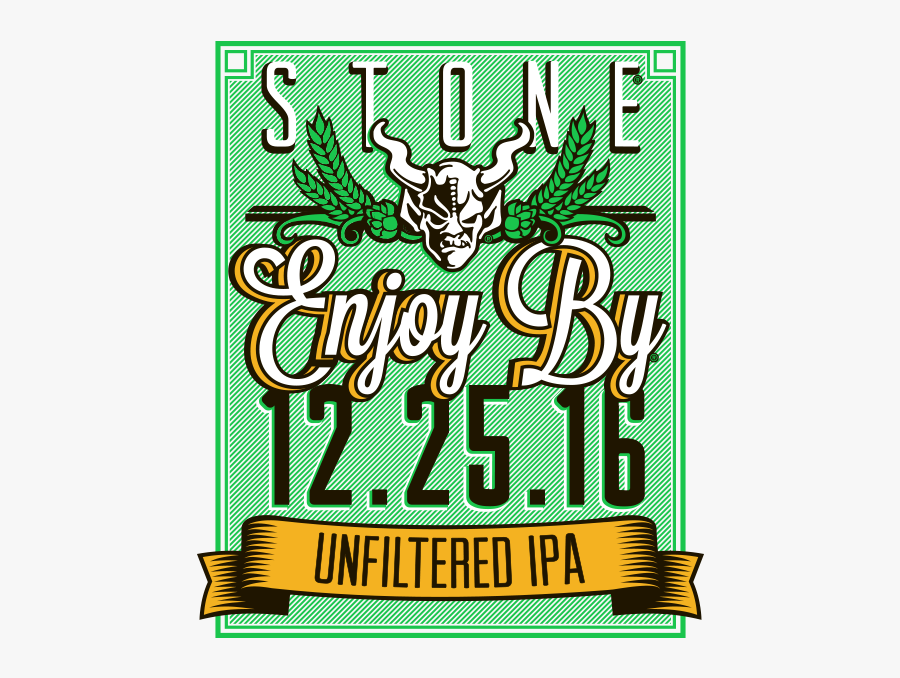 Stone Enjoy By 12.25 17 Unfiltered Ipa, Transparent Clipart