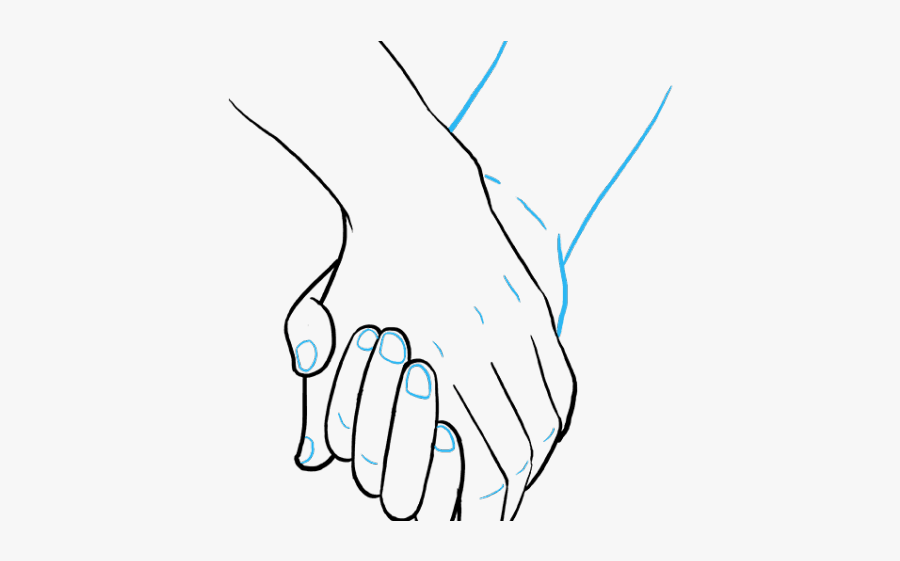 Holding Hands Drawing Template, Transparent Clipart