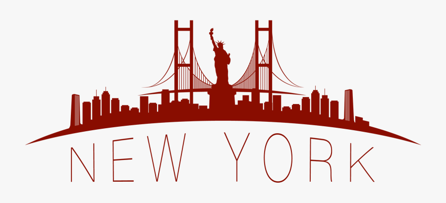 New York, Ny - New York Skyline Line Art, Transparent Clipart