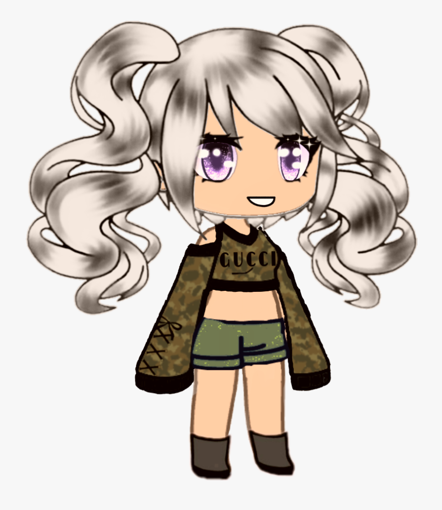 Gacha Cute Cute Gacha Girl Gacha Camo Hair Free Transparent Clipart Clipa.....