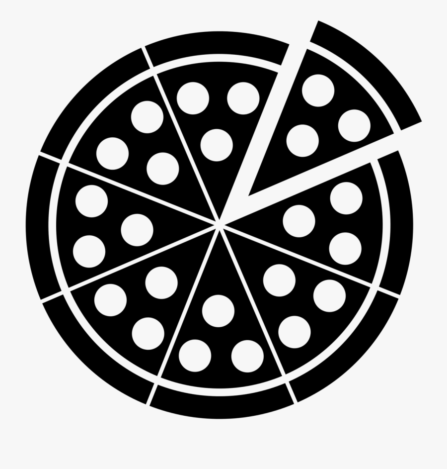 Pizza Black And White Clipart, Transparent Clipart