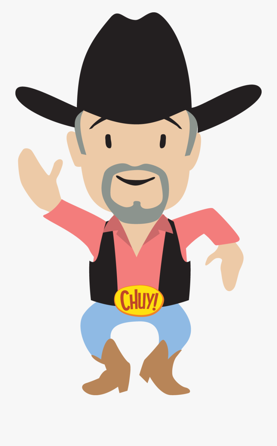 Chuy Salmon Shirt And Black Hat - Shirt, Transparent Clipart