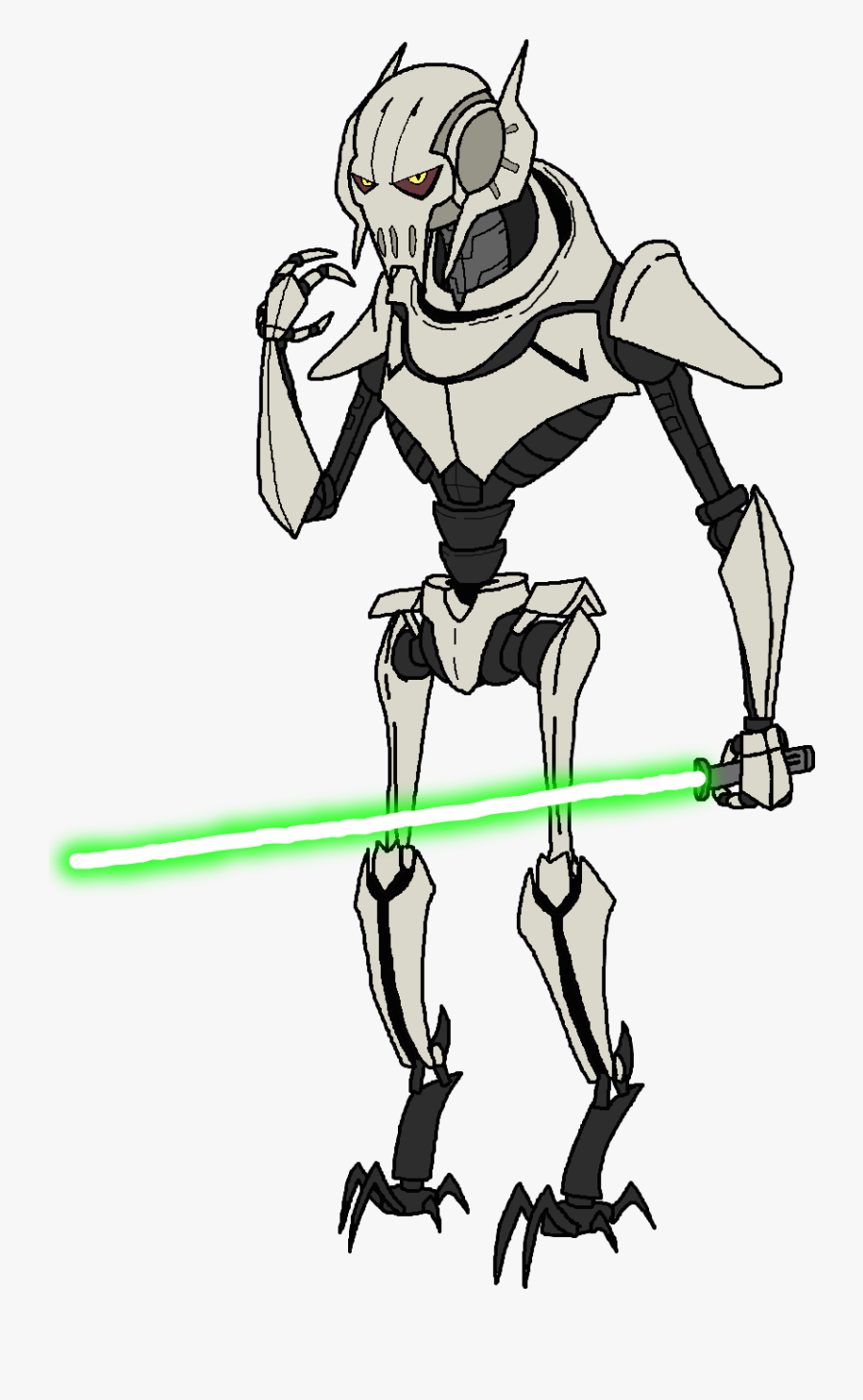 Search Clip Art General Grievous By Montatora - General Grievous Cartoon Drawing, Transparent Clipart