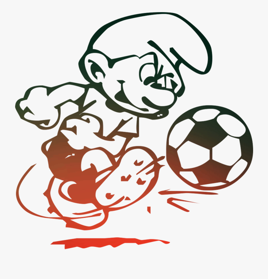 Brazil Search Word Cup National Football Player Clipart - Smurf Soccer, Transparent Clipart