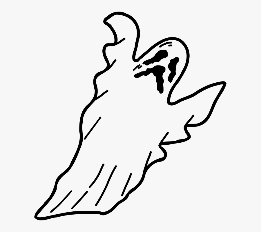Ghost, Scary, Spooky, Halloween, Flying, Floating - Scary Ghost Clipart, Transparent Clipart